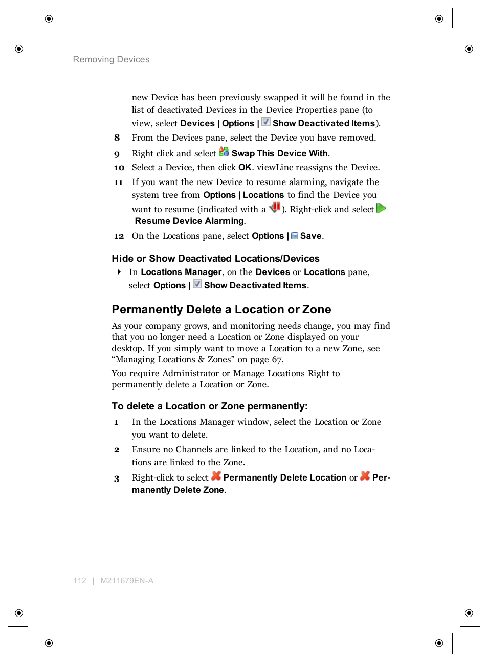 Permanently delete a location or zone | Vaisala viewLinc 4.3 User Manual | Page 120 / 206