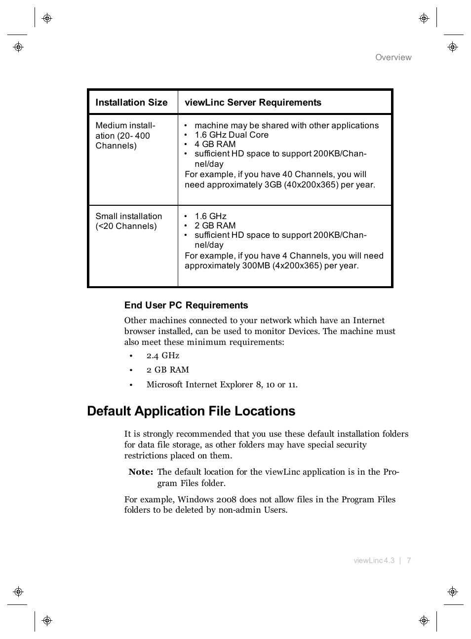 Default application file locations | Vaisala viewLinc 4.3 User Manual | Page 15 / 206