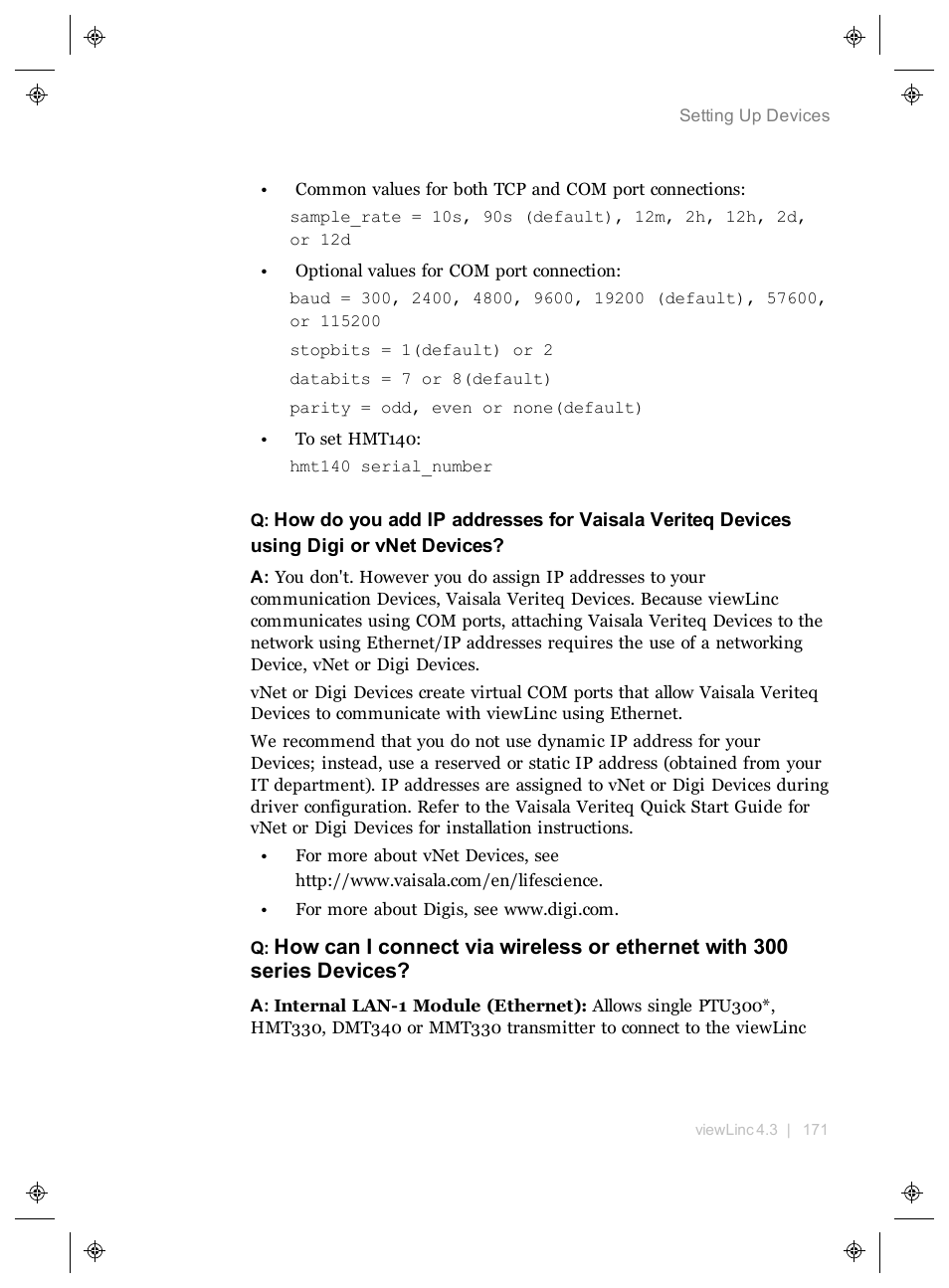 Vaisala viewLinc 4.3 User Manual | Page 179 / 206