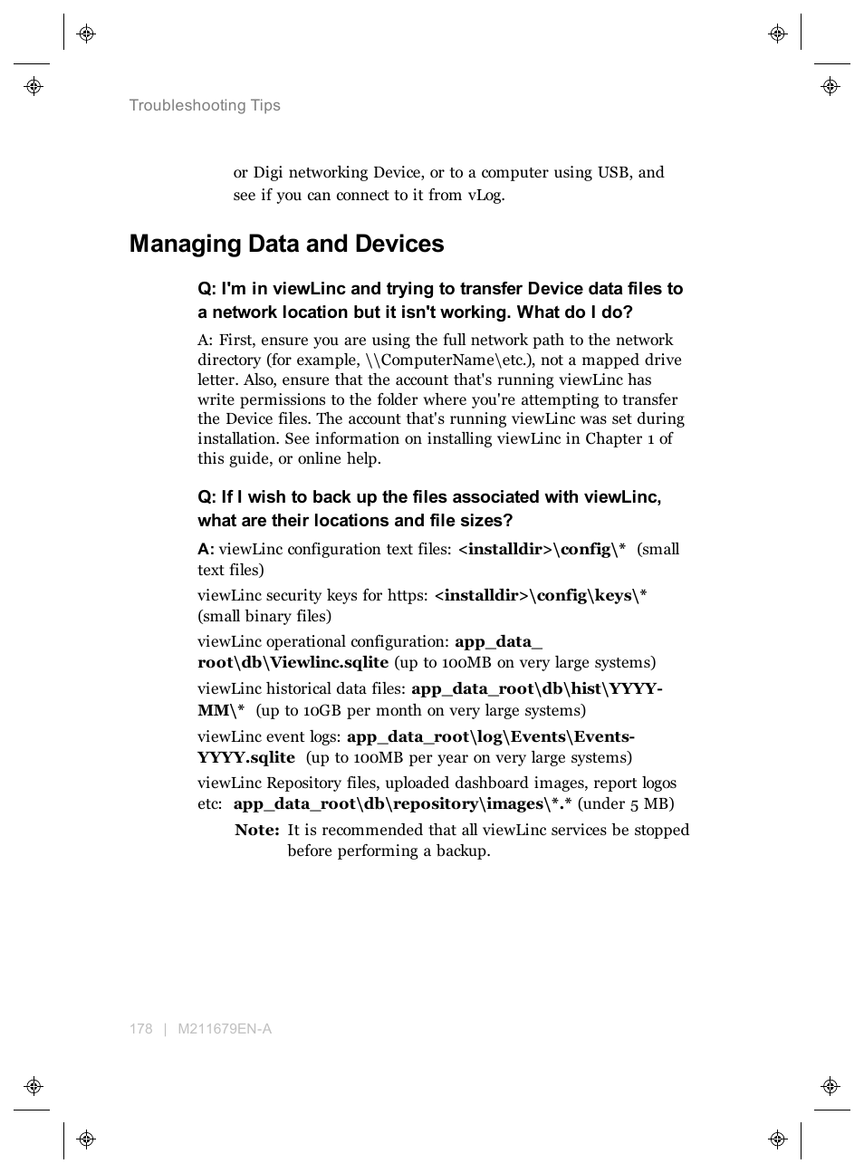 Managing data and devices | Vaisala viewLinc 4.3 User Manual | Page 186 / 206
