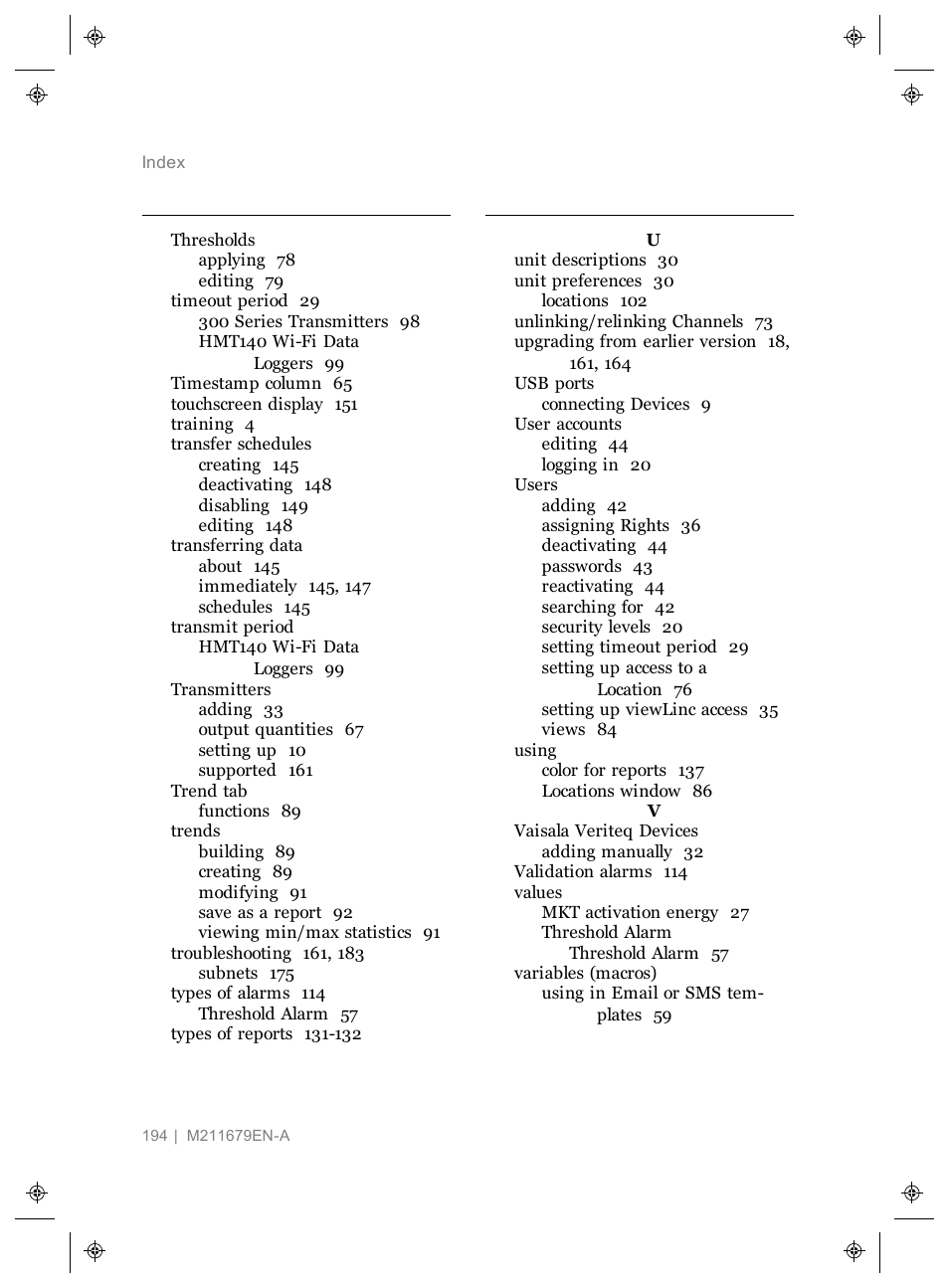 Vaisala viewLinc 4.3 User Manual | Page 202 / 206
