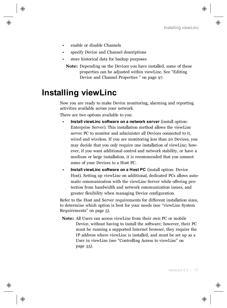 Installing viewlinc | Vaisala viewLinc 4.3 User Manual | Page 25 / 206