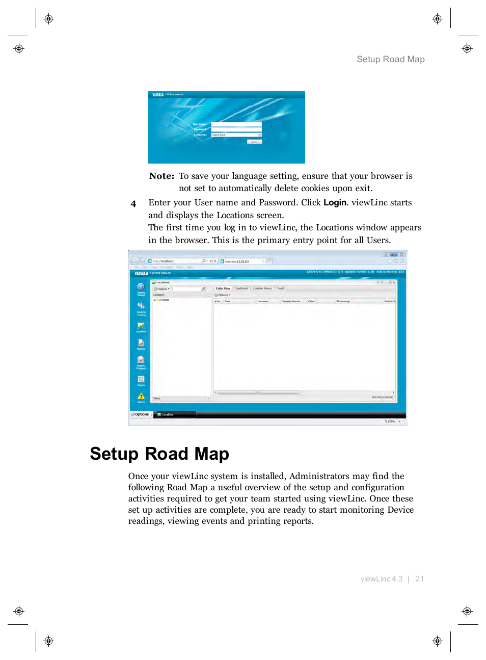 Setup road map | Vaisala viewLinc 4.3 User Manual | Page 29 / 206
