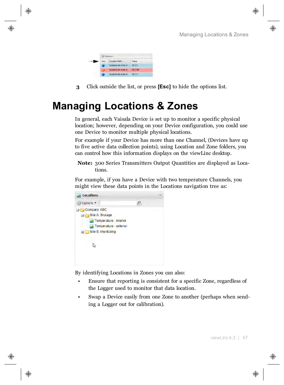 Managing locations & zones | Vaisala viewLinc 4.3 User Manual | Page 75 / 206