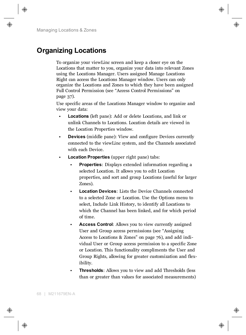 Organizing locations | Vaisala viewLinc 4.3 User Manual | Page 76 / 206