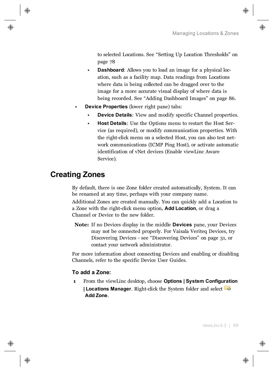 Creating zones | Vaisala viewLinc 4.3 User Manual | Page 77 / 206