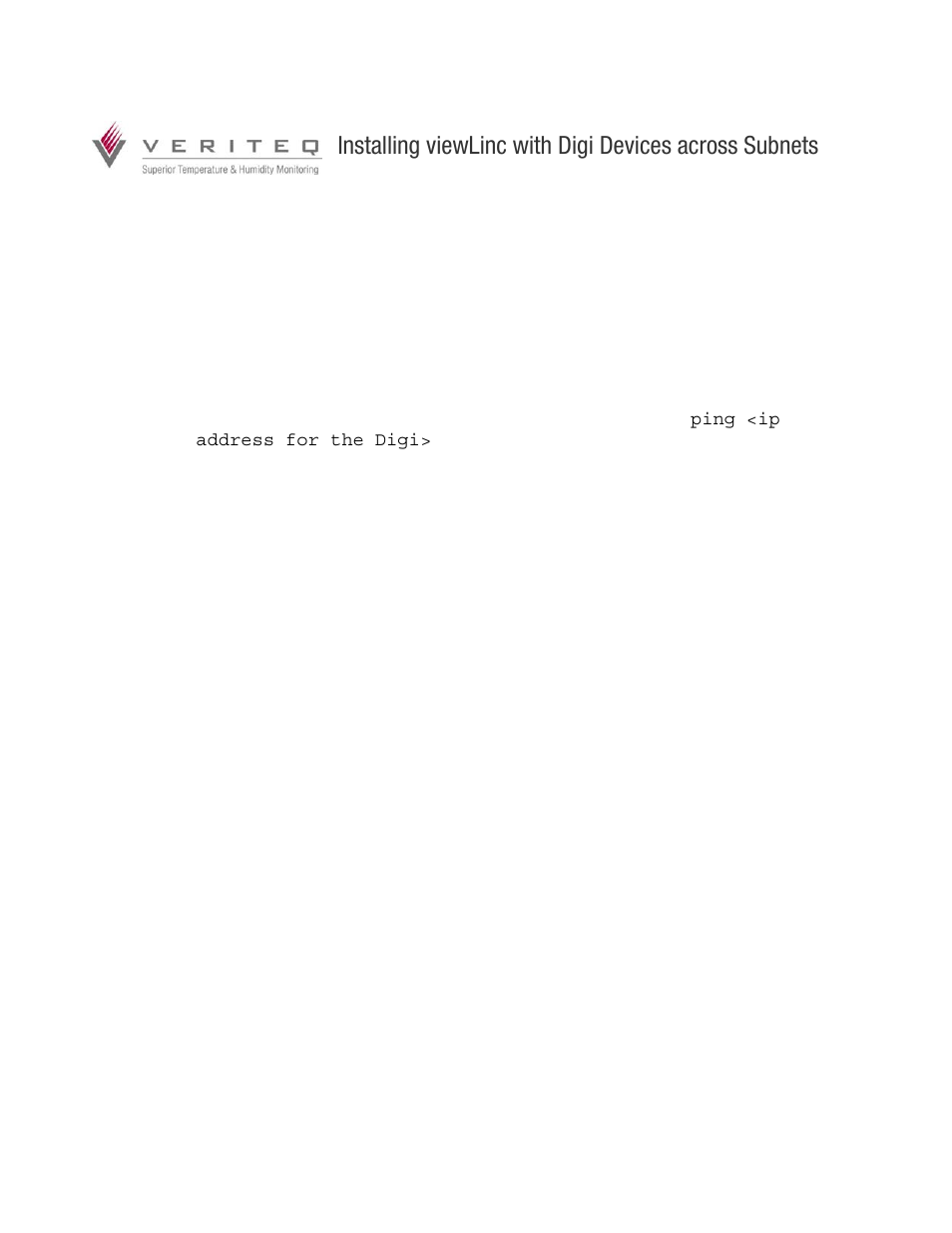 Vaisala viewLinc: Installing viewLinc with Digi Devices User Manual | 2 pages