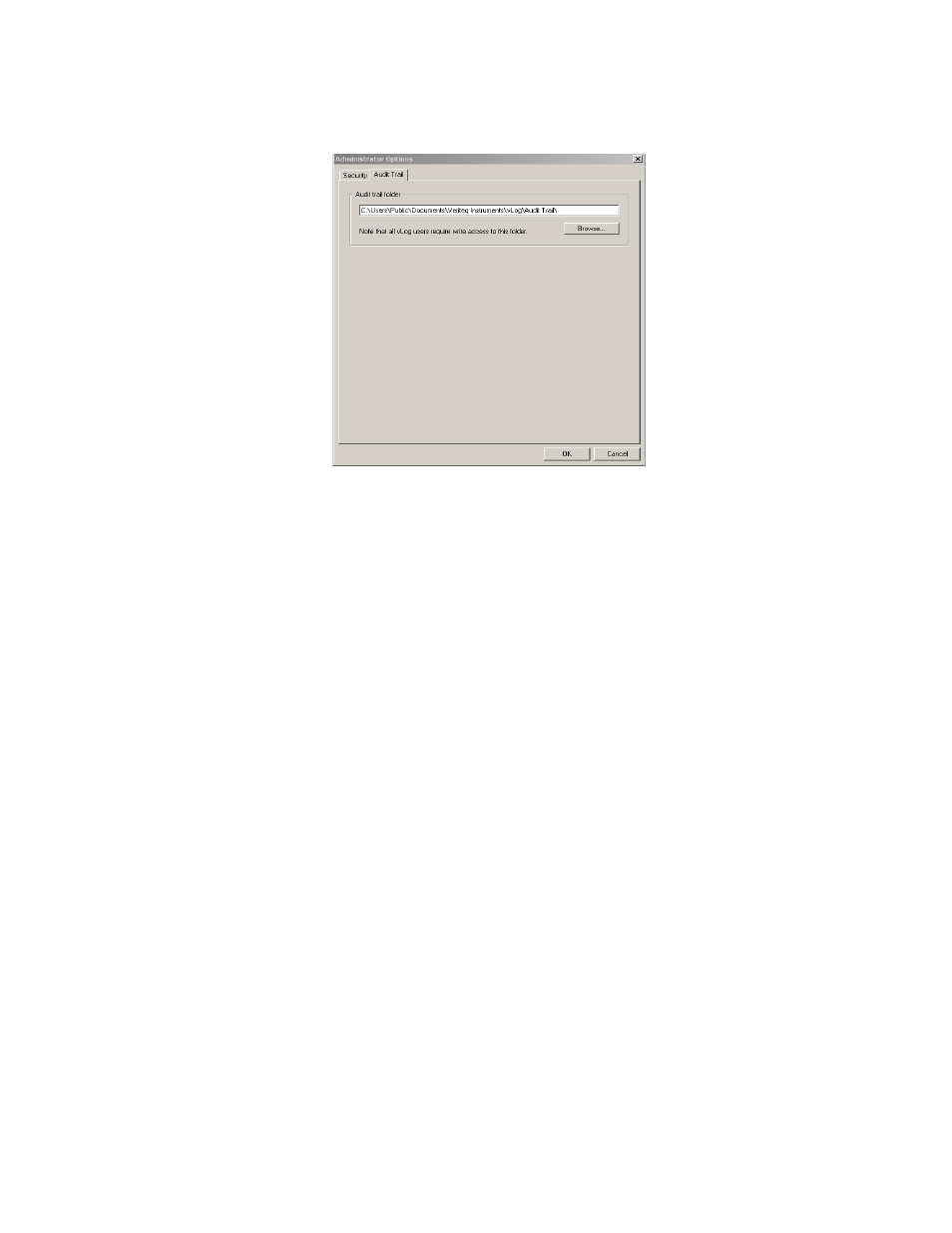 Setting security levels | Vaisala vLog 4.4 User Manual | Page 28 / 112