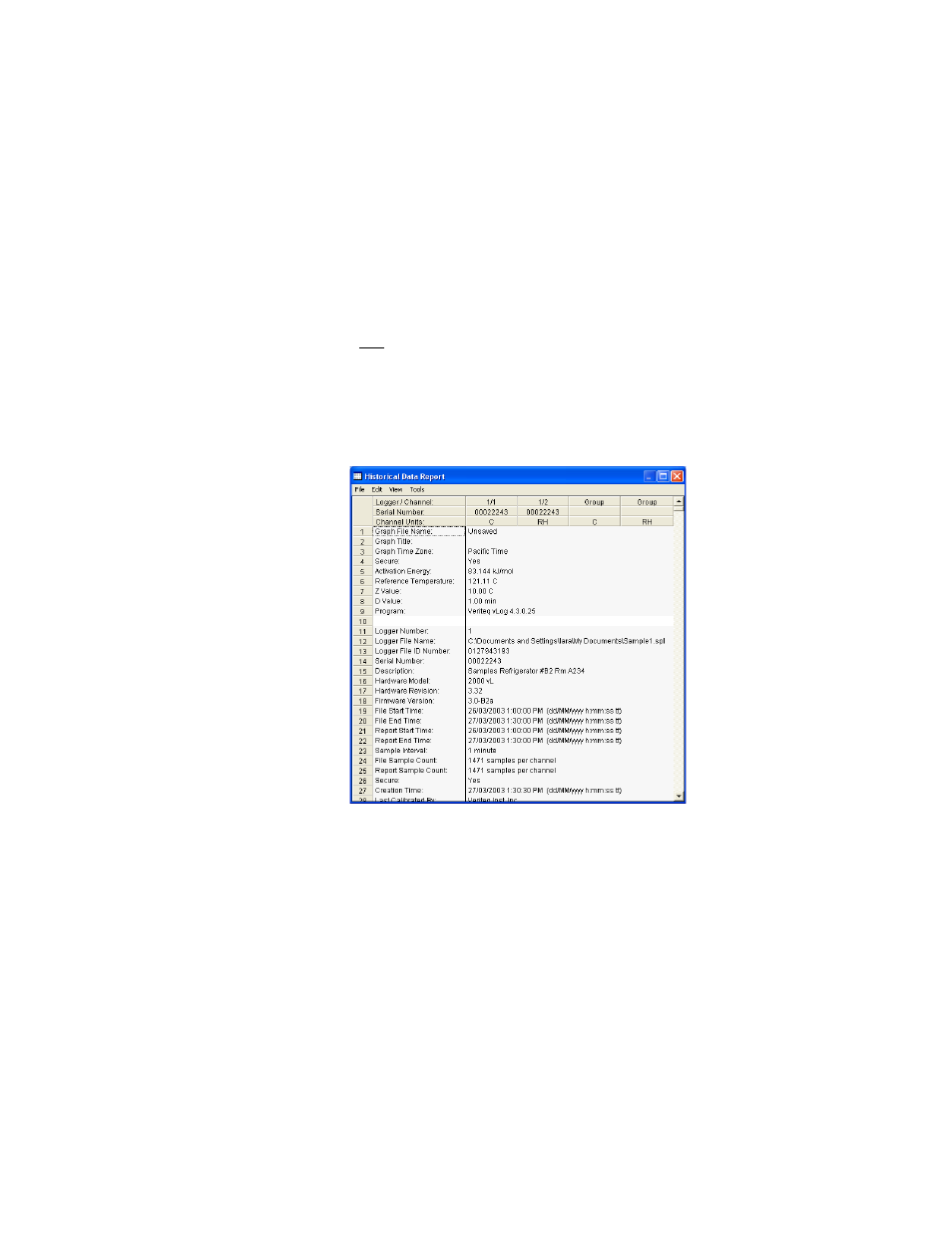 Working with historical data reports, Adding statistics to historical data reports | Vaisala vLog 4.4 User Manual | Page 86 / 112