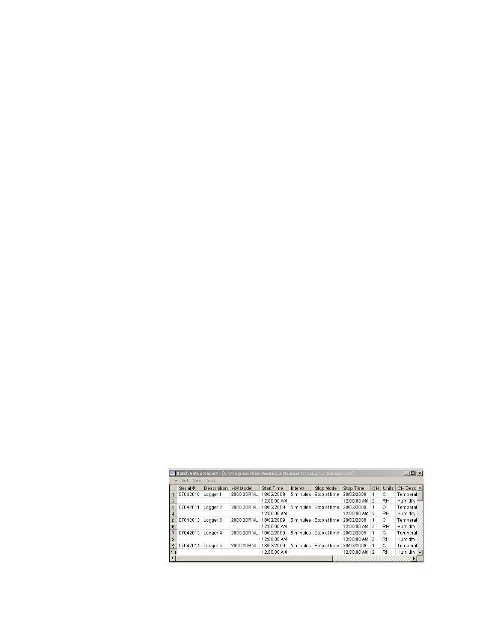 Working with batch setup reports | Vaisala vLog 4.4 User Manual | Page 95 / 112