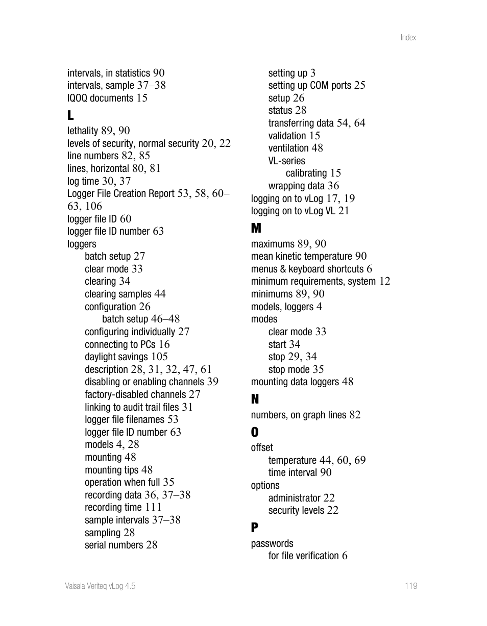 Vaisala vLog 4.5 User Manual | Page 125 / 128