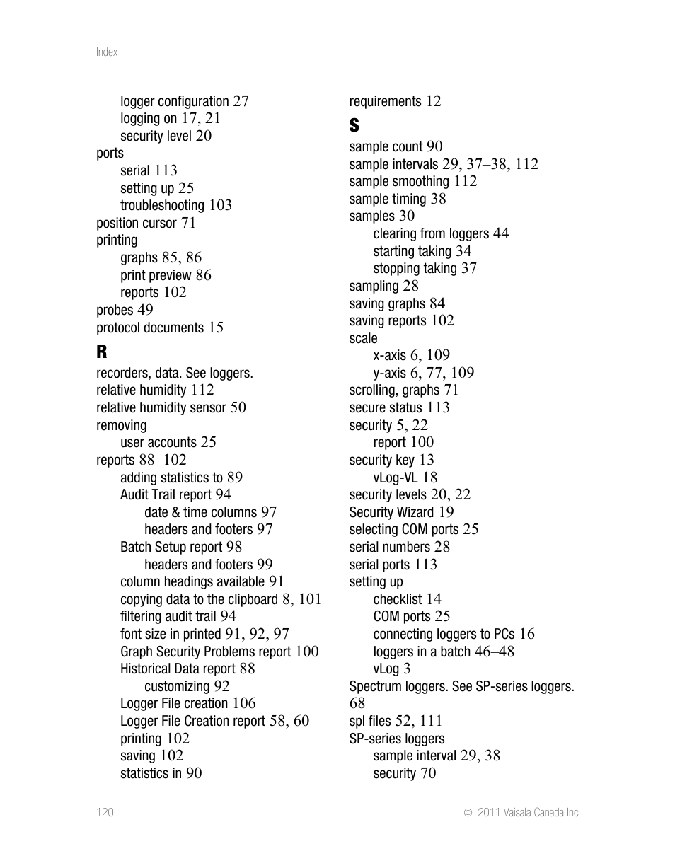 Vaisala vLog 4.5 User Manual | Page 126 / 128