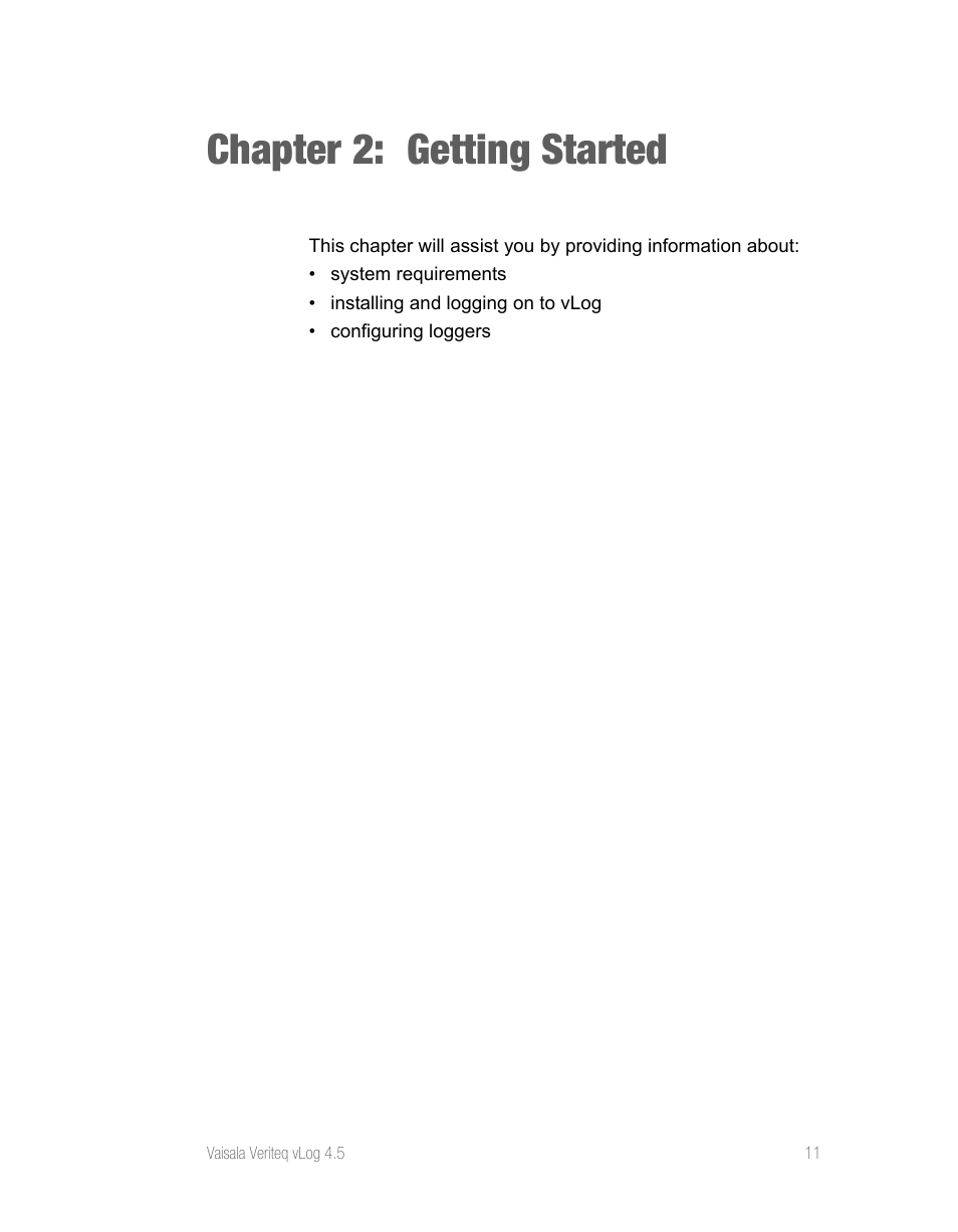 Chapter 2: getting started | Vaisala vLog 4.5 User Manual | Page 17 / 128