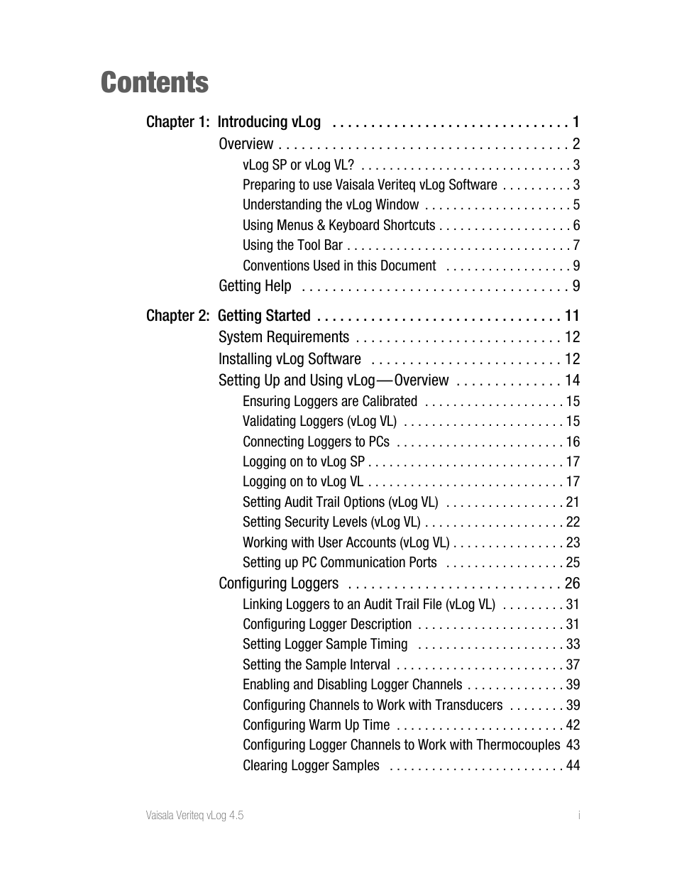 Vaisala vLog 4.5 User Manual | Page 3 / 128