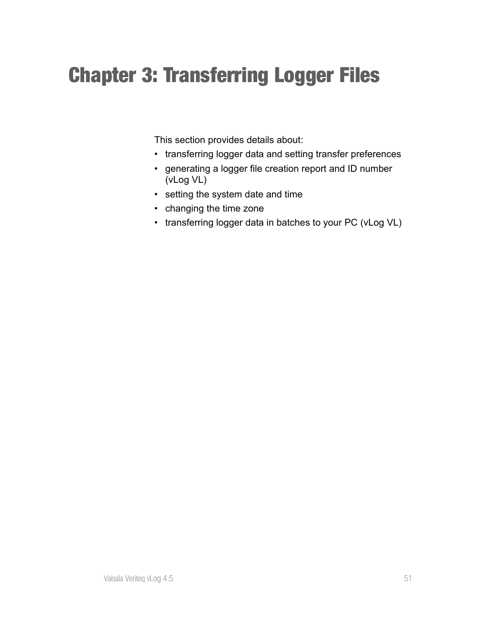 Chapter 3: transferring logger files | Vaisala vLog 4.5 User Manual | Page 57 / 128