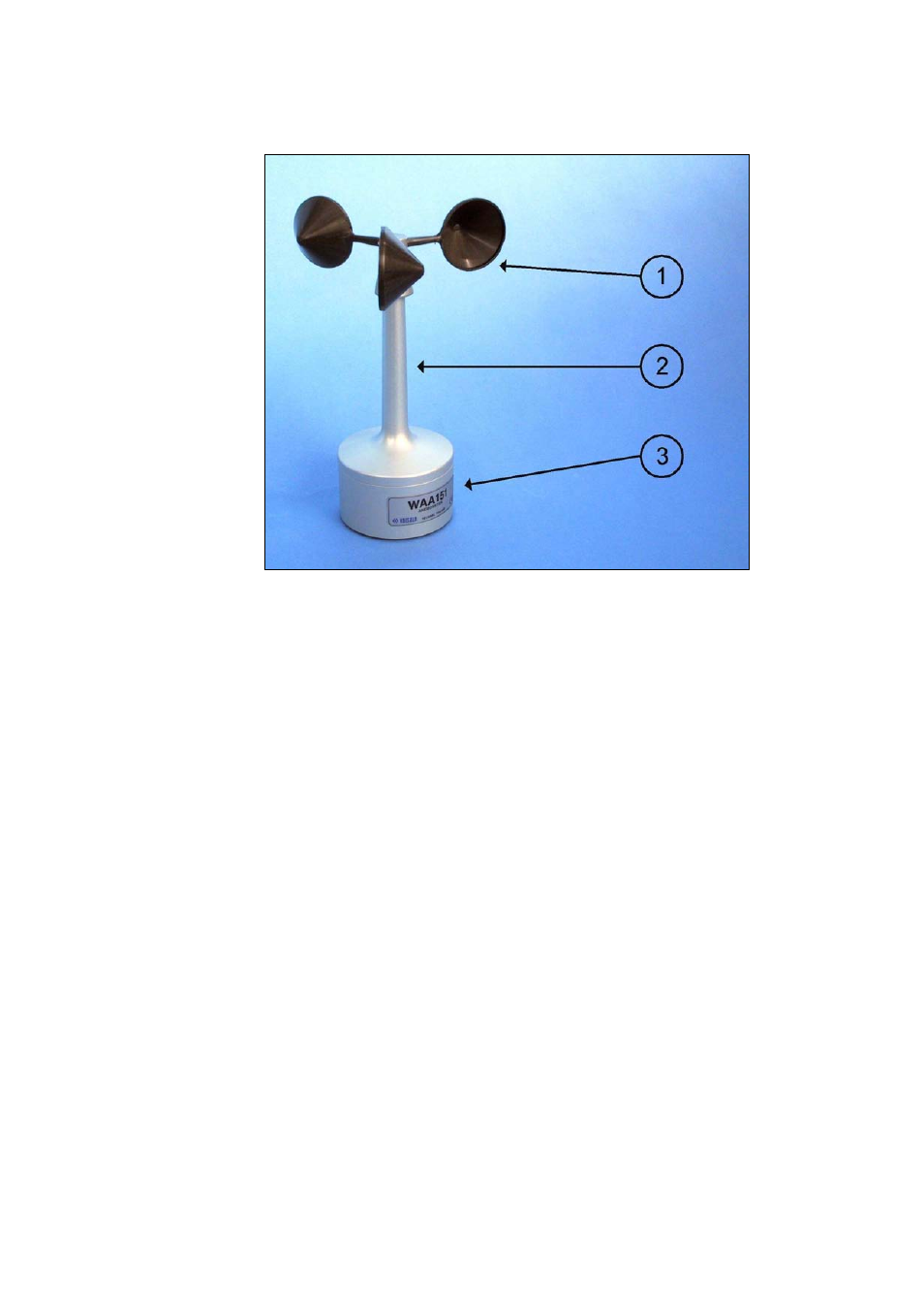 Figure 1, Waa151 anemometer | Vaisala WAA151 User Manual | Page 10 / 29