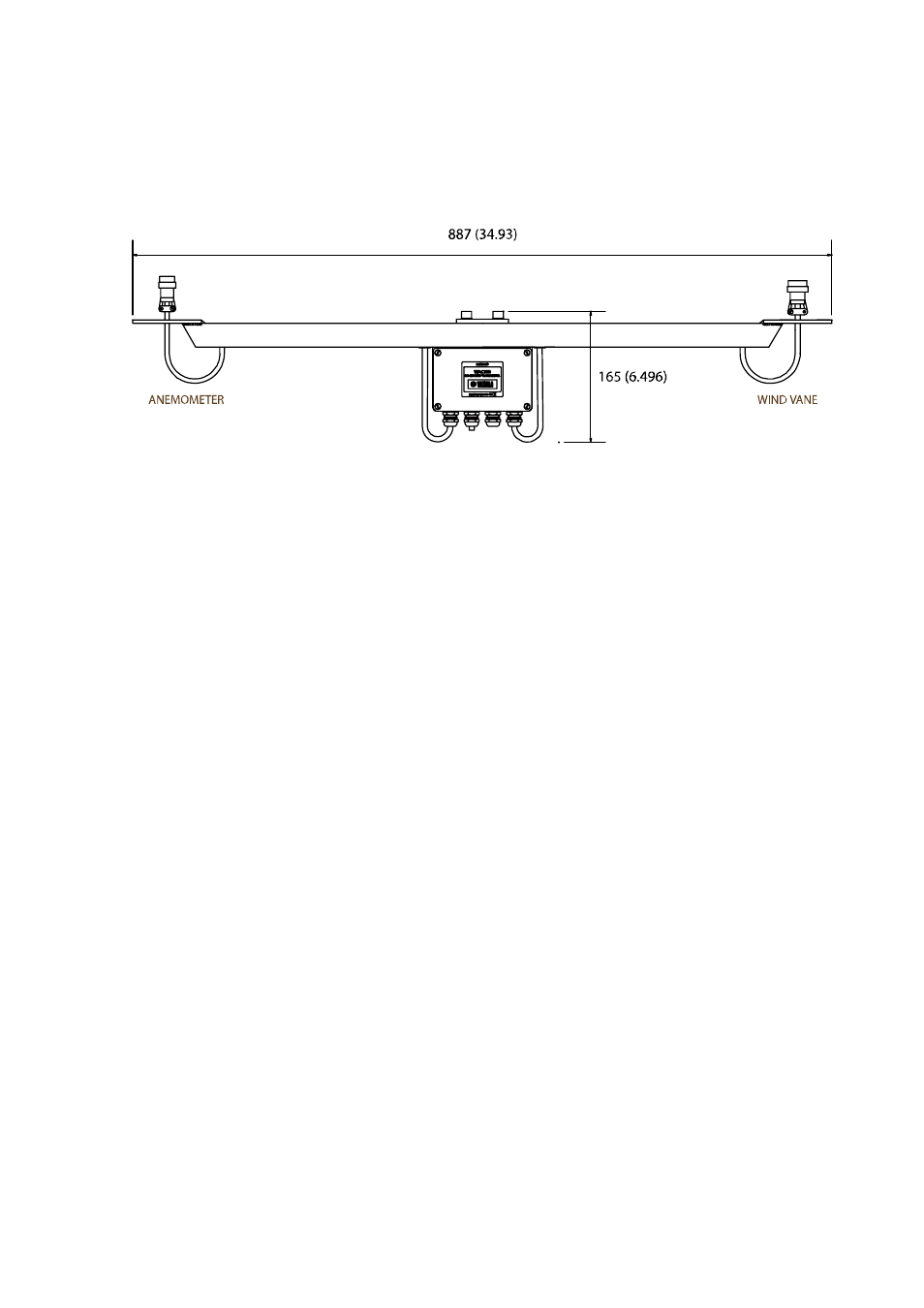 Dimensions in mm (inches), Figure 19, Wac155 dimensions | Vaisala WAC155 User Manual | Page 59 / 60