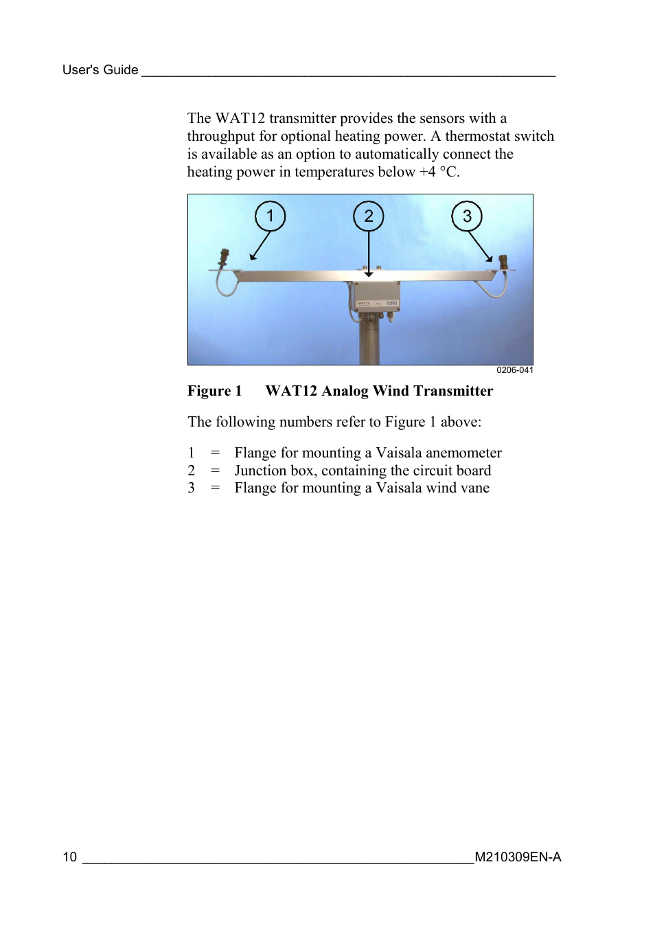 Figure 1 wat12 analog wind transmitter | Vaisala WAT12 User Manual | Page 12 / 42