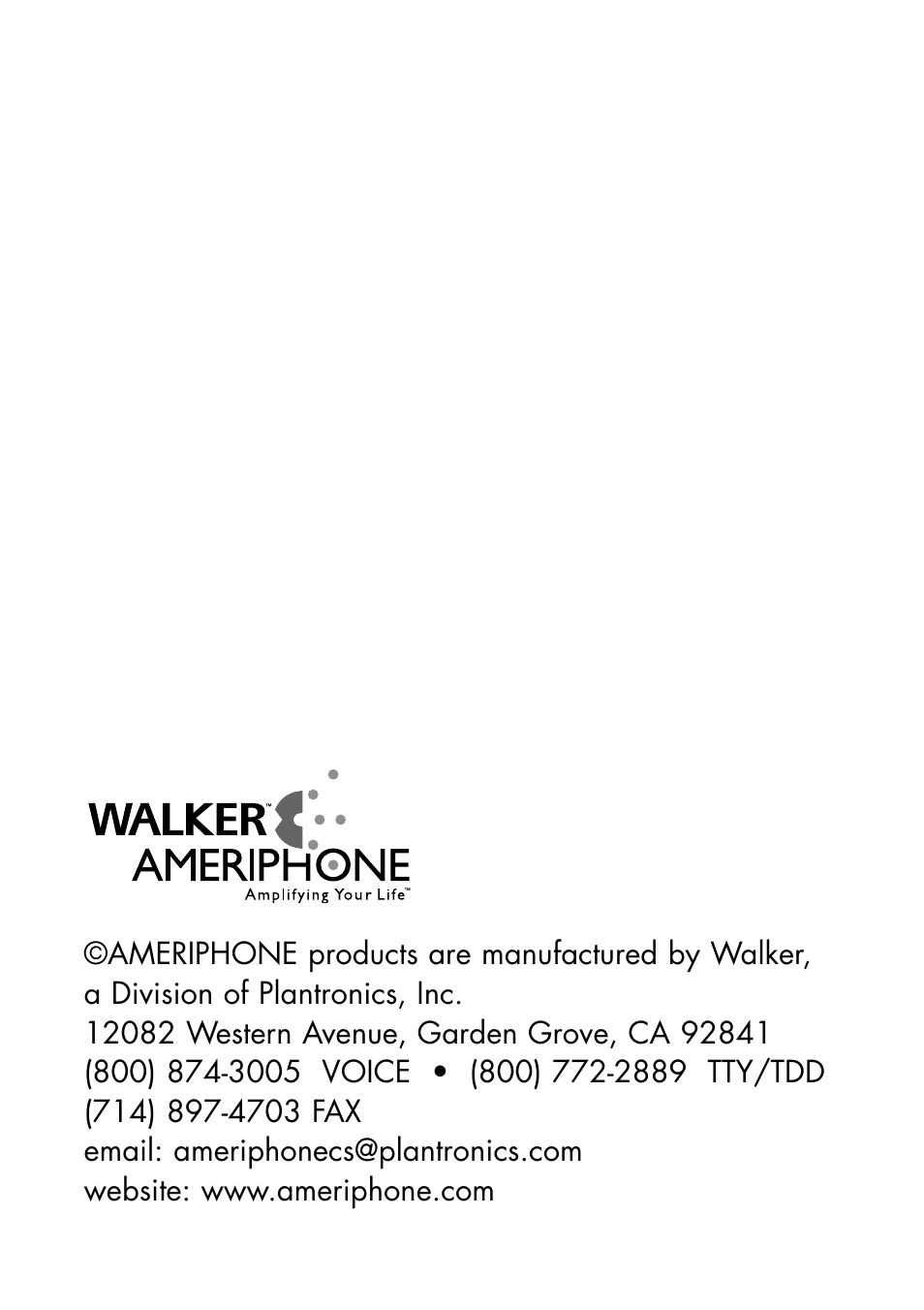 Ameriphone CALL ALERT CA-100 User Manual | 30 pages