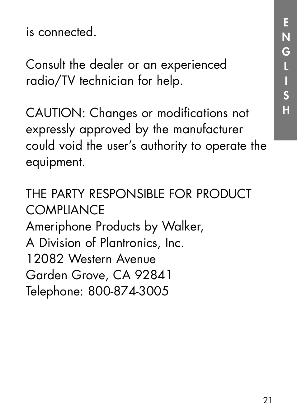 Ameriphone CALL ALERT CA-100 User Manual | Page 24 / 30