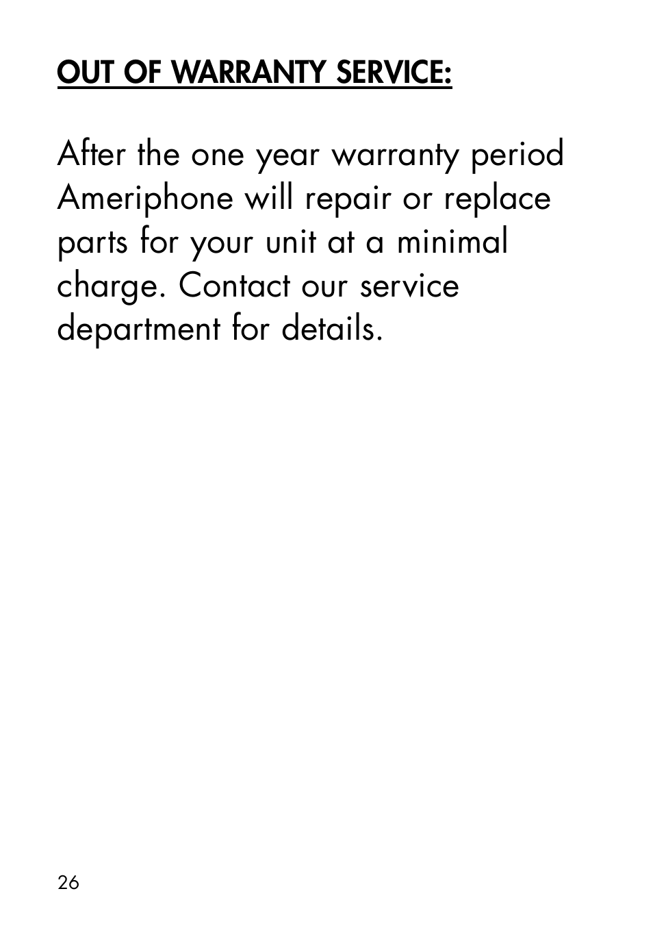 Ameriphone CALL ALERT CA-100 User Manual | Page 29 / 30