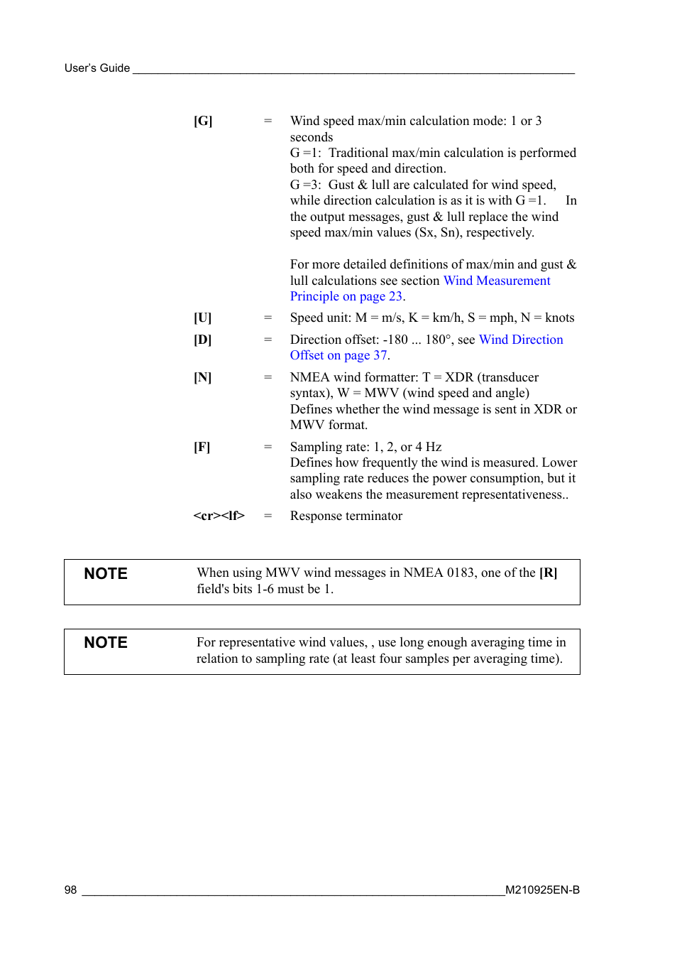 Vaisala WMT52 User Manual | Page 100 / 143