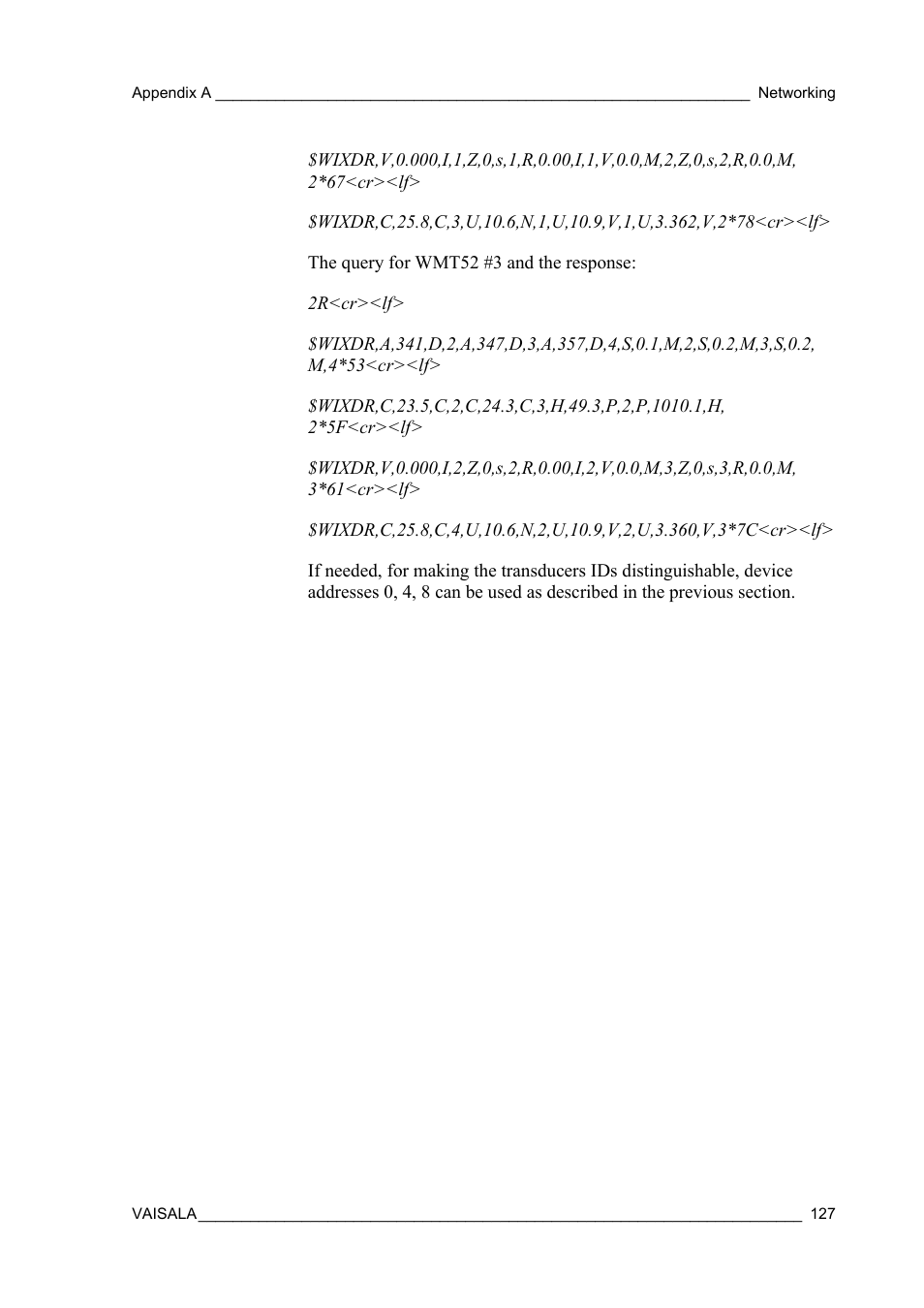 Vaisala WMT52 User Manual | Page 129 / 143