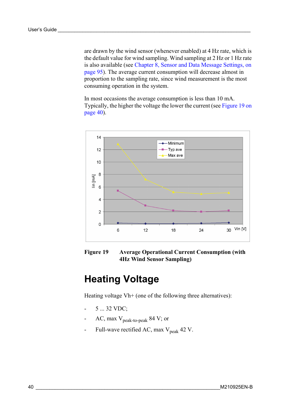 Heating voltage, Figure 19 | Vaisala WMT52 User Manual | Page 42 / 143