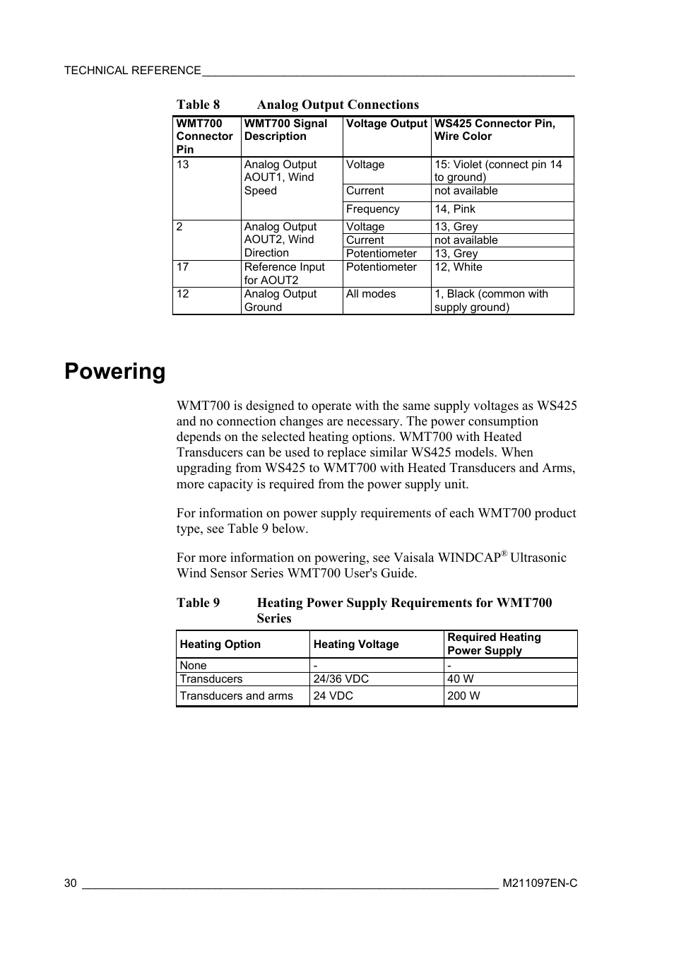 Powering | Vaisala WMT700 User Manual | Page 32 / 80