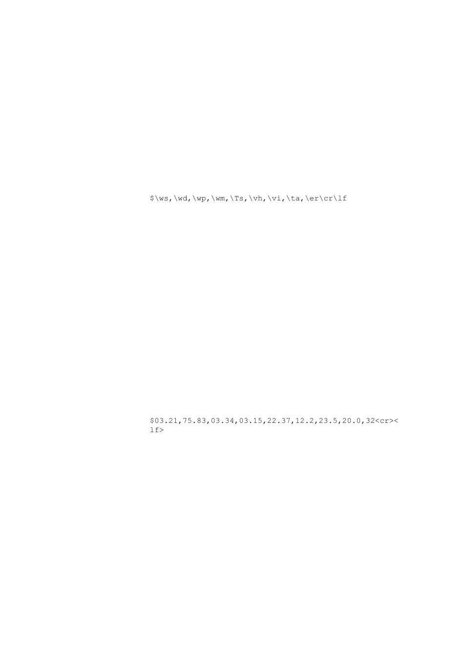 Wmt700 data message 23 | Vaisala WMT700 User Manual | Page 132 / 221