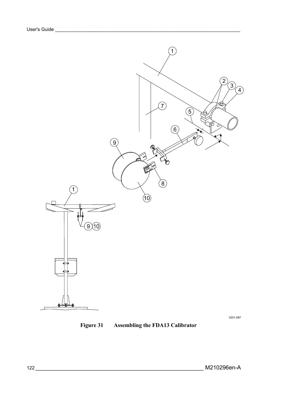 Figure 31, Assembling the fda13 calibrator | Vaisala FD12P User Manual | Page 122 / 154