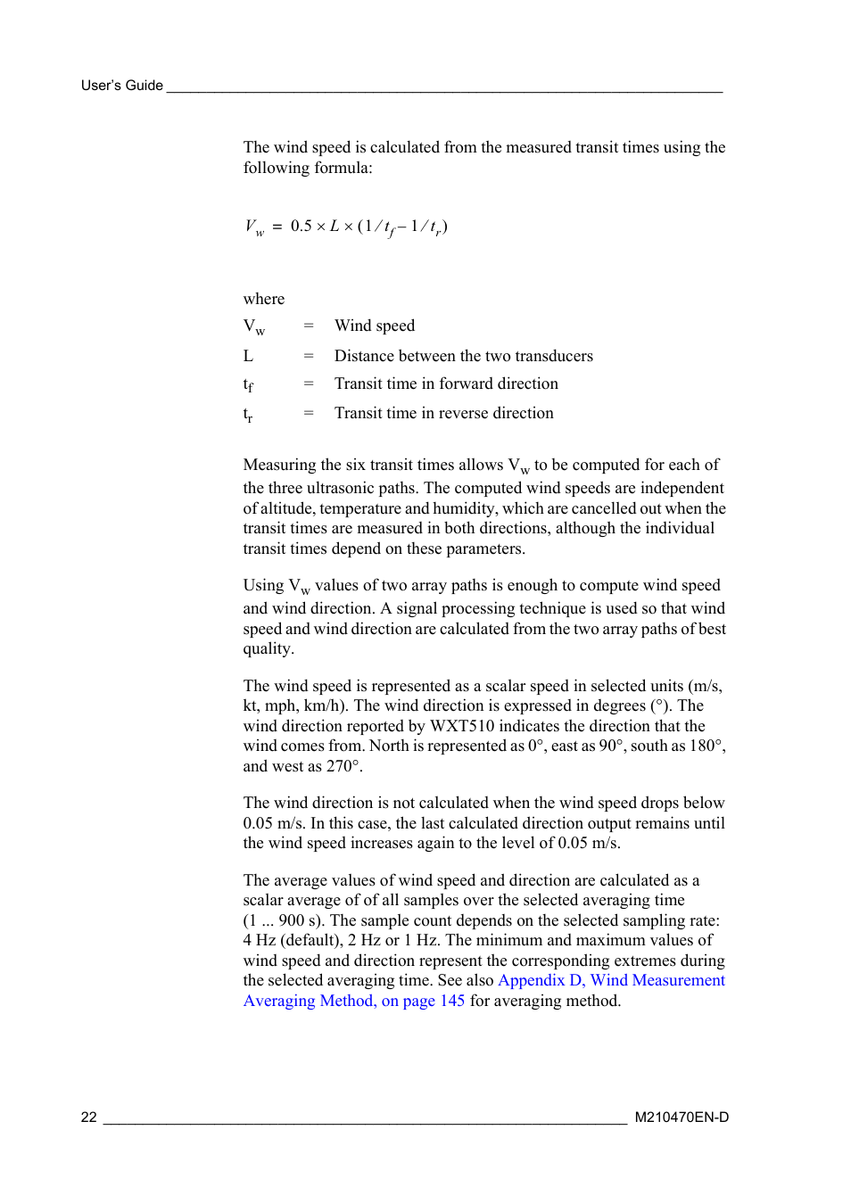 Vaisala WXT510 User Manual | Page 24 / 152
