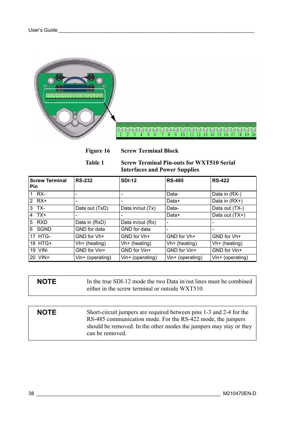 Vaisala WXT510 User Manual | Page 40 / 152