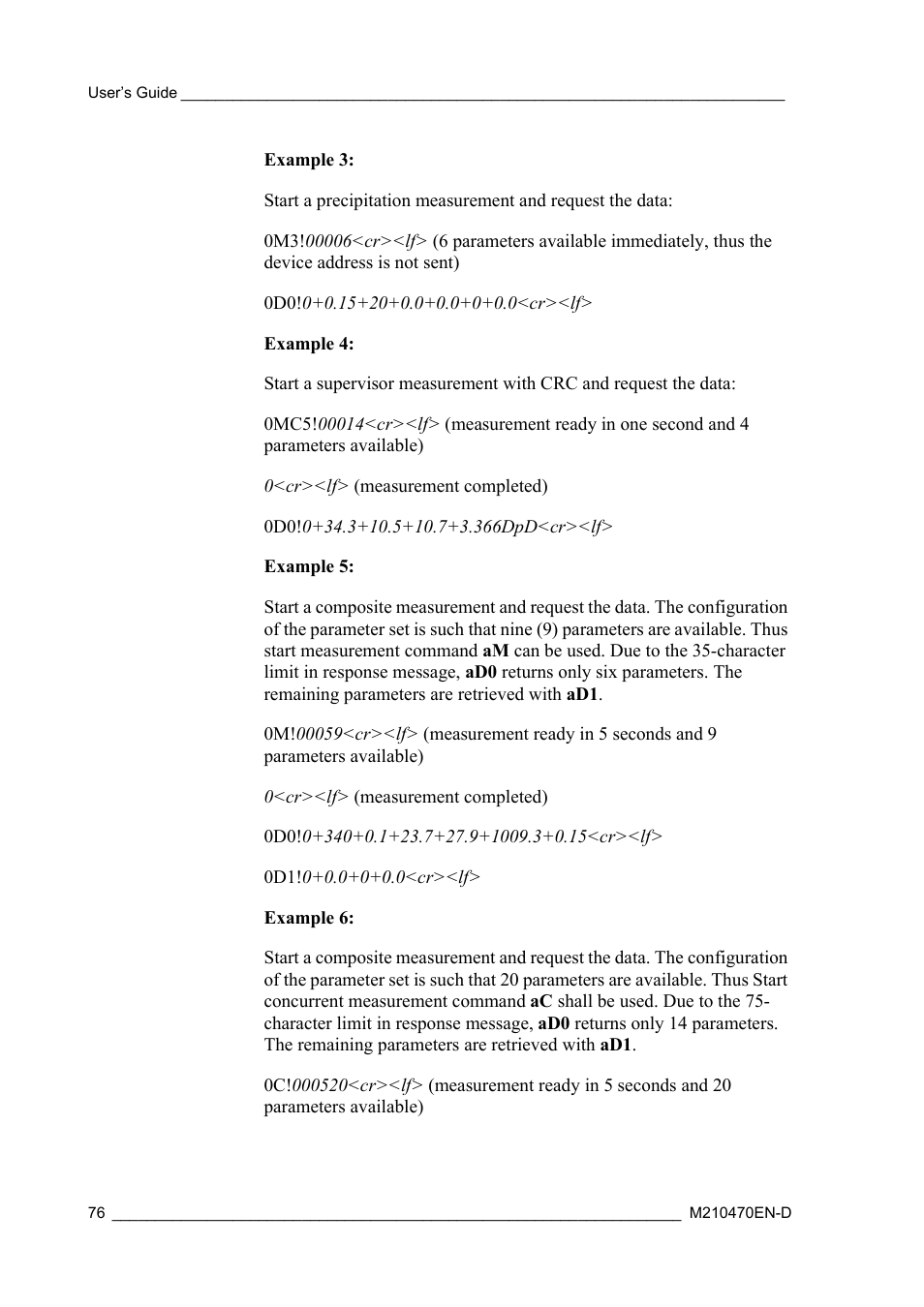Vaisala WXT510 User Manual | Page 78 / 152