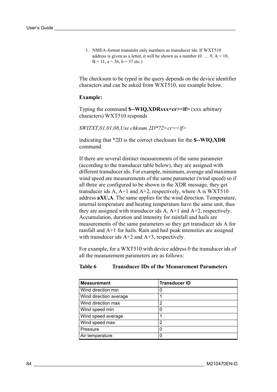 Vaisala WXT510 User Manual | Page 86 / 152