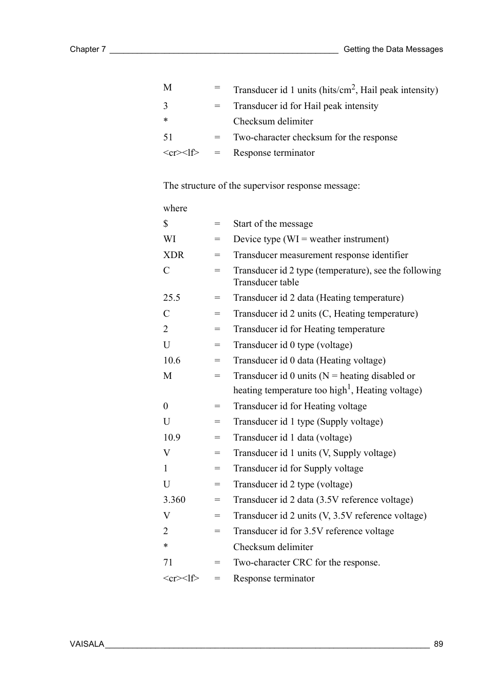 Vaisala WXT510 User Manual | Page 91 / 152