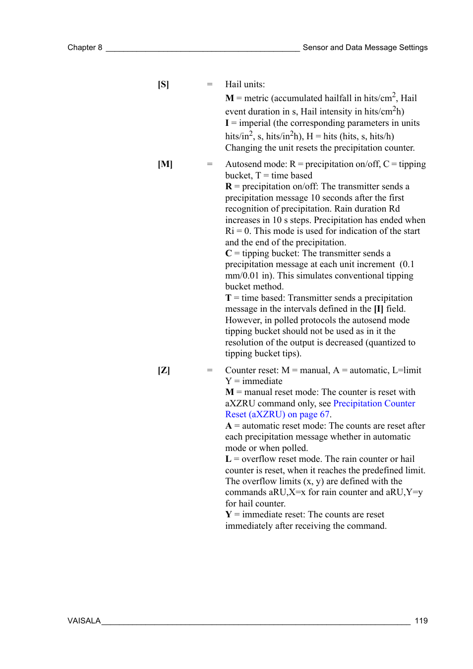 Vaisala WXT520 User Manual | Page 121 / 171