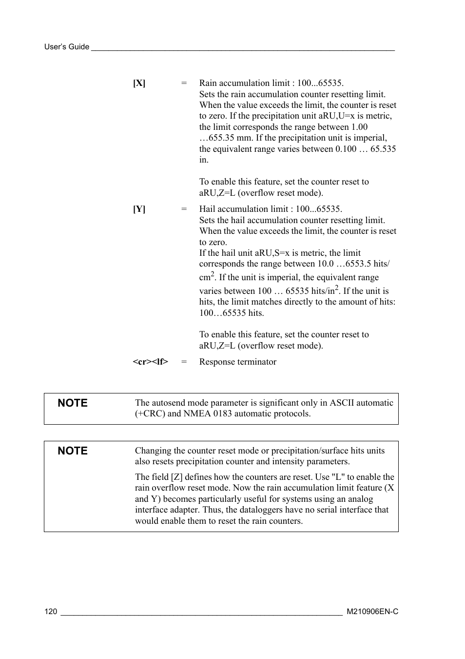 Vaisala WXT520 User Manual | Page 122 / 171