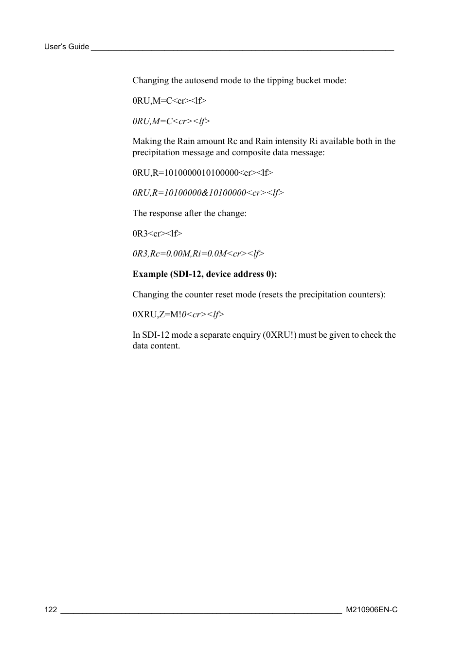 Vaisala WXT520 User Manual | Page 124 / 171