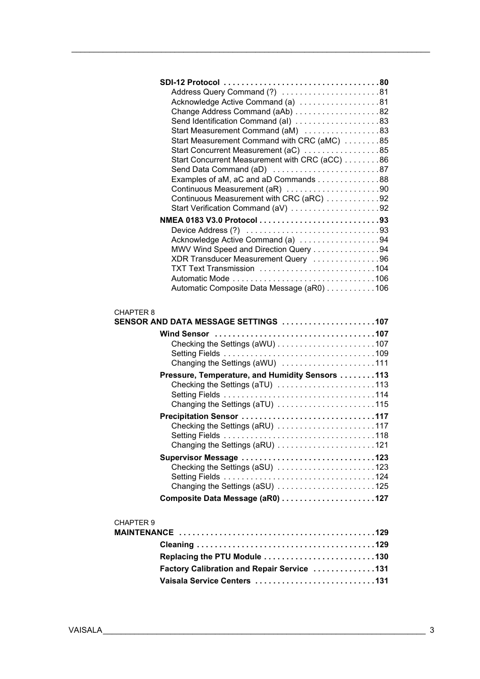 Vaisala WXT520 User Manual | Page 5 / 171