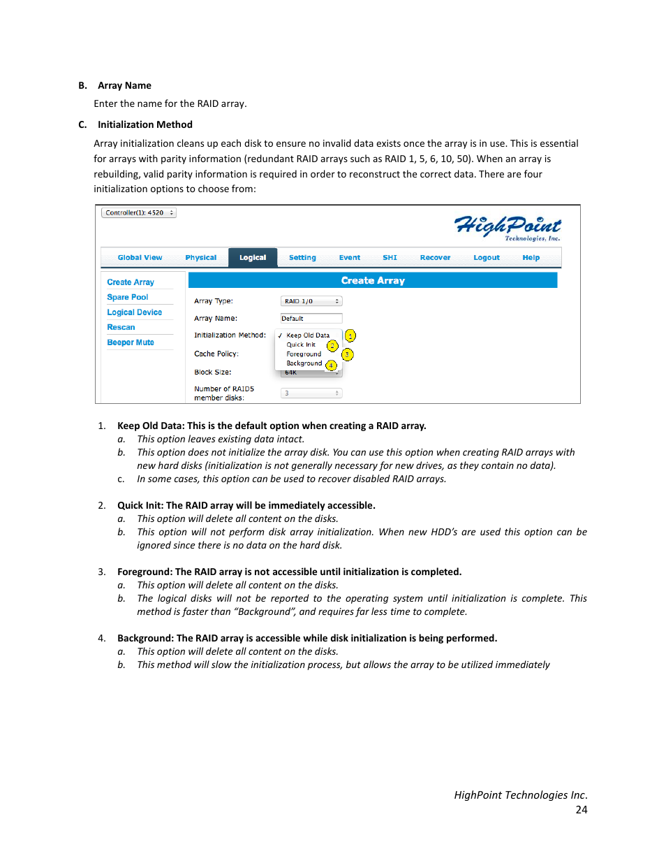 HighPoint RocketStor 6328 User Manual | Page 24 / 40