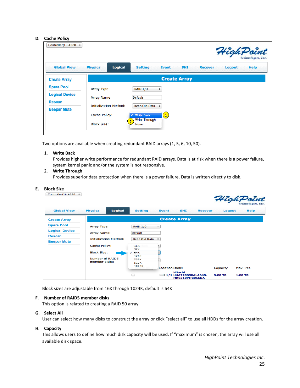 HighPoint RocketStor 6328 User Manual | Page 25 / 40