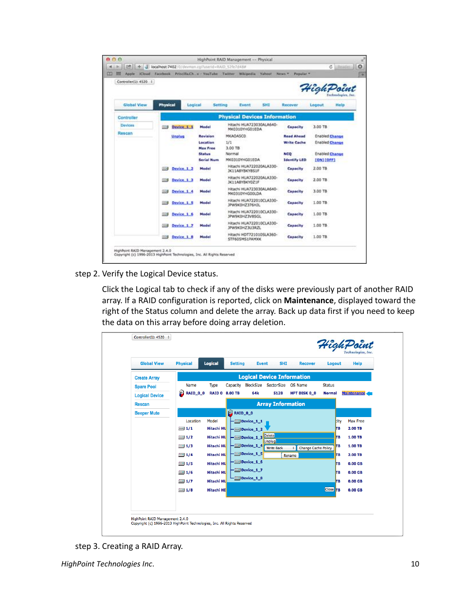 HighPoint NA762TB User Manual | Page 10 / 41