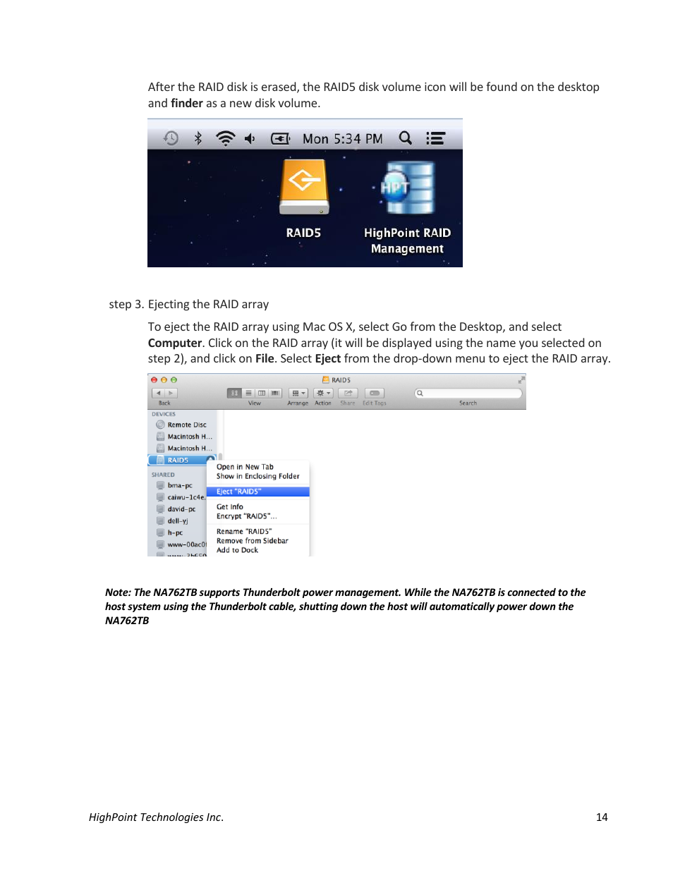 HighPoint NA762TB User Manual | Page 14 / 41