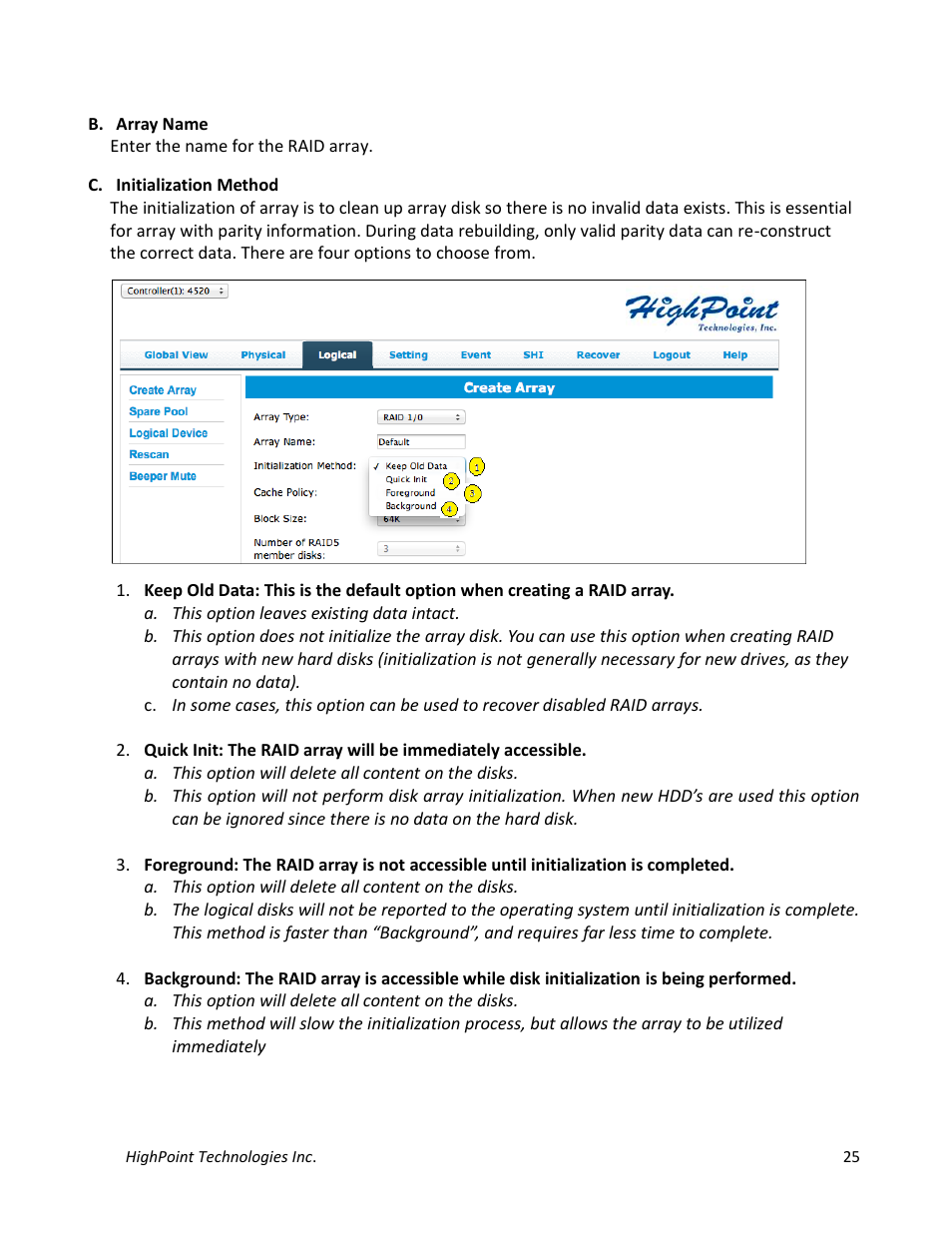 HighPoint NA762TB User Manual | Page 25 / 41