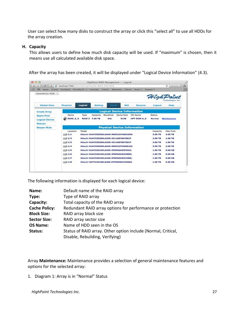 HighPoint NA762TB User Manual | Page 27 / 41