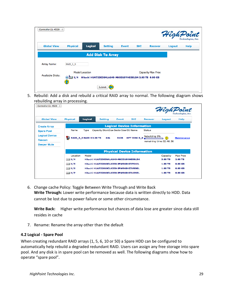 HighPoint NA762TB User Manual | Page 29 / 41