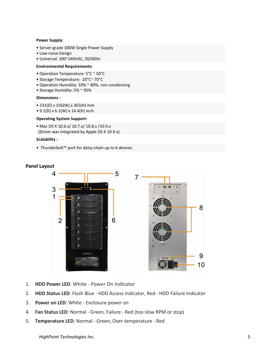 HighPoint NA762TB User Manual | Page 5 / 41