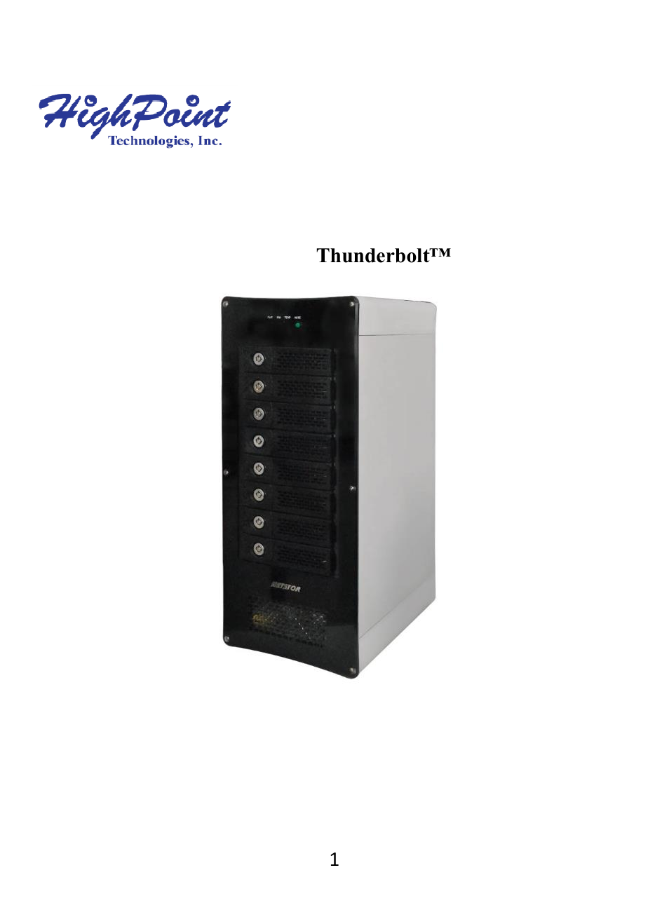 HighPoint NA762TB User Manual | 12 pages