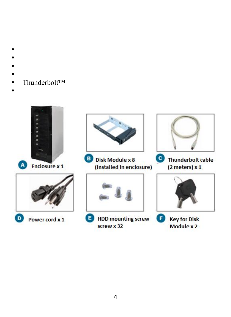 Kit contents | HighPoint NA762TB User Manual | Page 4 / 12